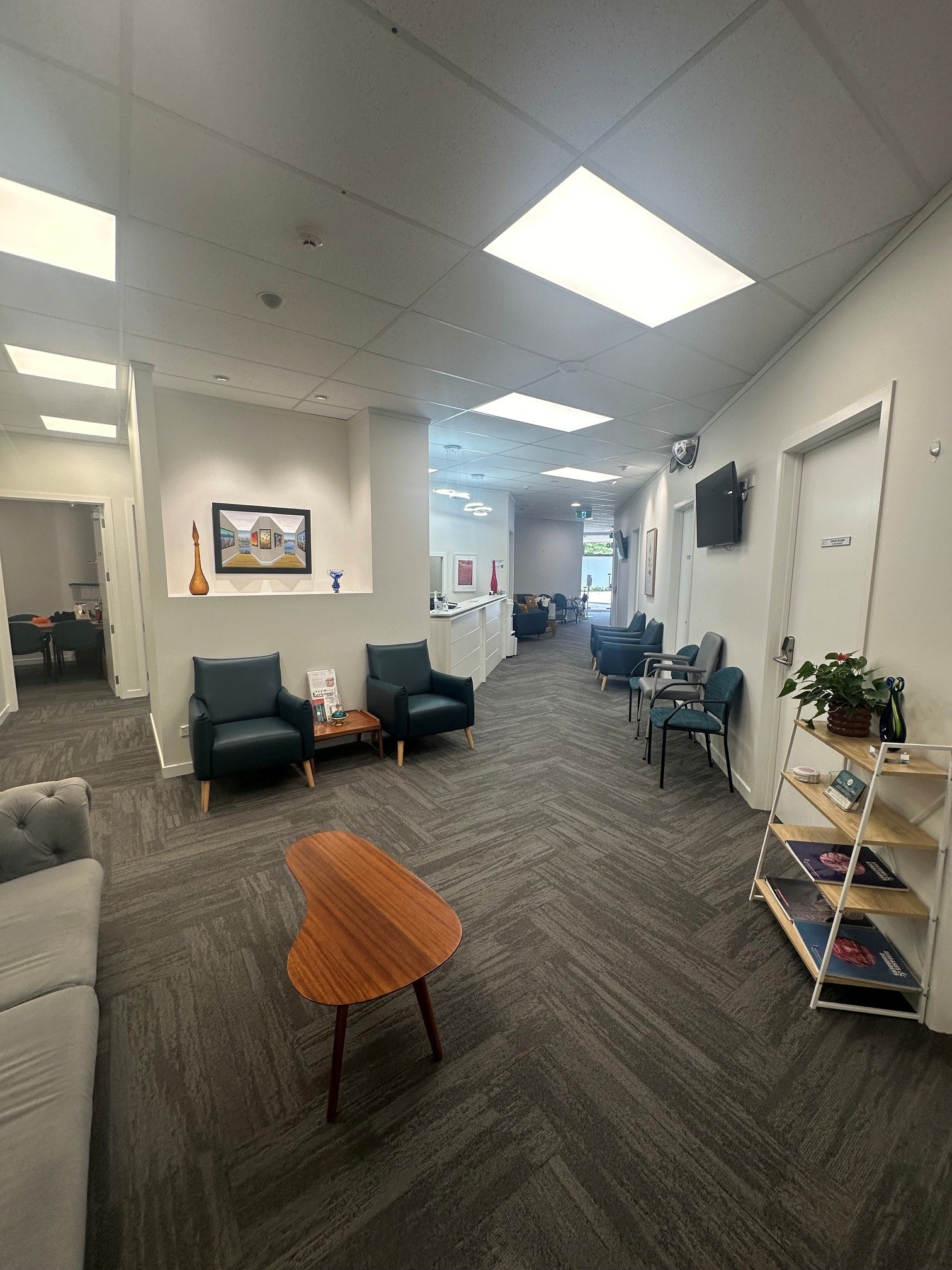 Patient waiting room at Waikato Specialist Centre, Hamilton